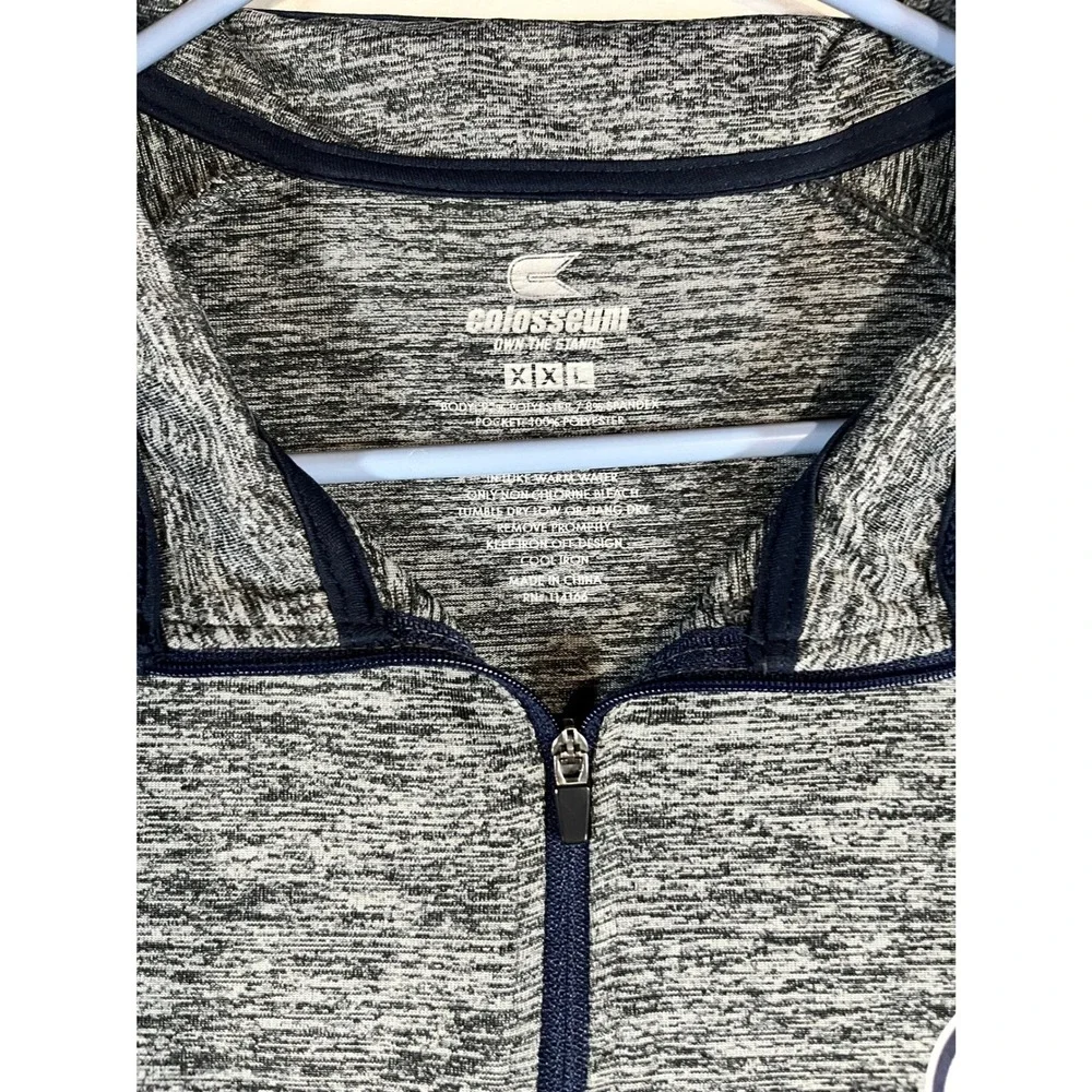 Colosseum‎ Penn State Nittany Lions XXL Gray Space Dye Quarter Zip Pullover Mens